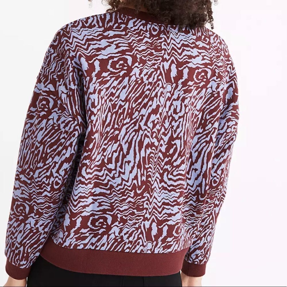 Madewell (Re)sourced Cotton Oversized Sweatshirt in Tigerized Print - Picture 2 of 7